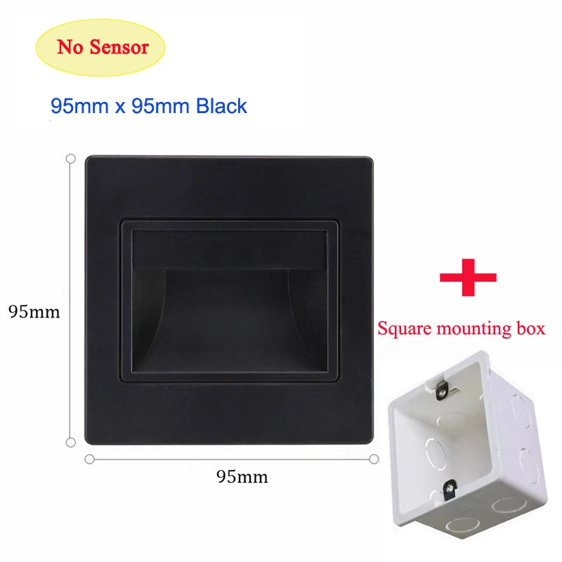 Modern LED Recessed Step Light for Staircases and Hotel Hallways
