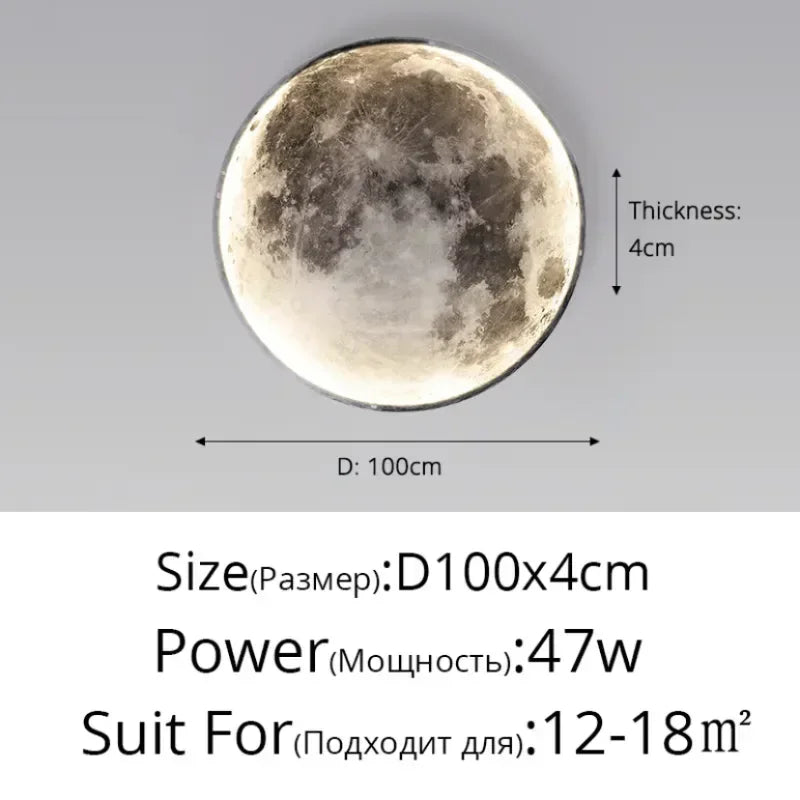 Nordic Lunar Wall Light for Modern Living Room and Bedroom Decor