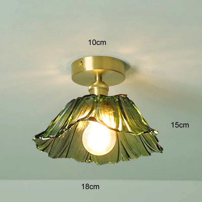 Vintage Floral Glass Pendant Light for Elegant Dining Rooms and Cafes