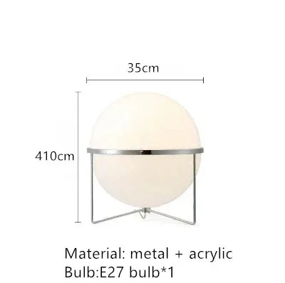 Modern Chrome and Acrylic Globe Floor Lamp for Hotel and Living Rooms
