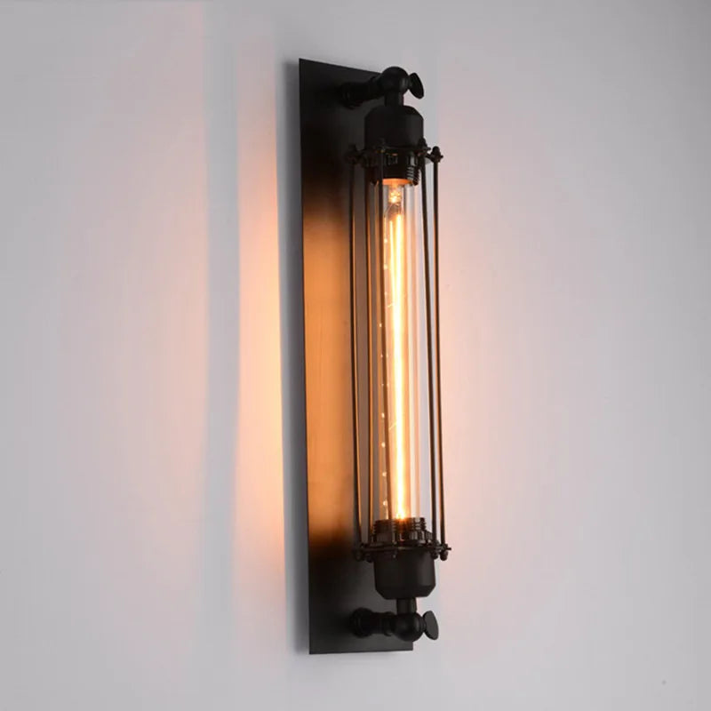 Industrial Iron Wall Lamp for Restaurants and Modern Loft Interiors