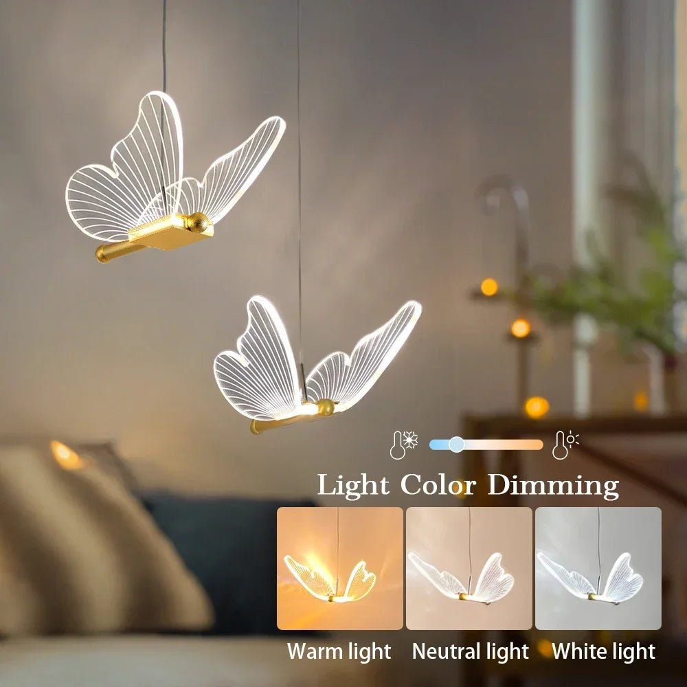 Modern Butterfly Pendant Light for Elegant Dining Rooms and Living Spaces