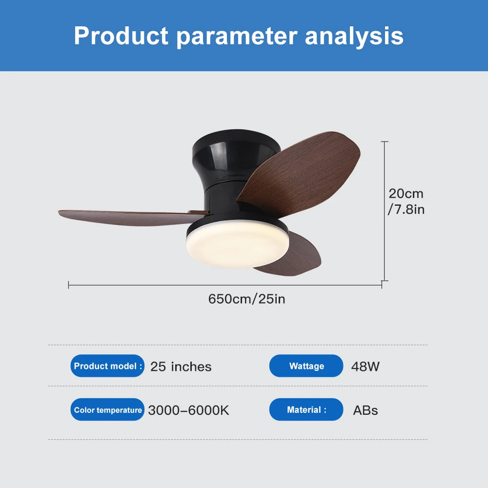 Modern Nordic Ceiling Fan Light for Living Rooms and Commercial Spaces