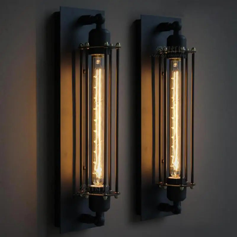 Industrial Iron Wall Light for Vintage Loft and Restaurant Decor