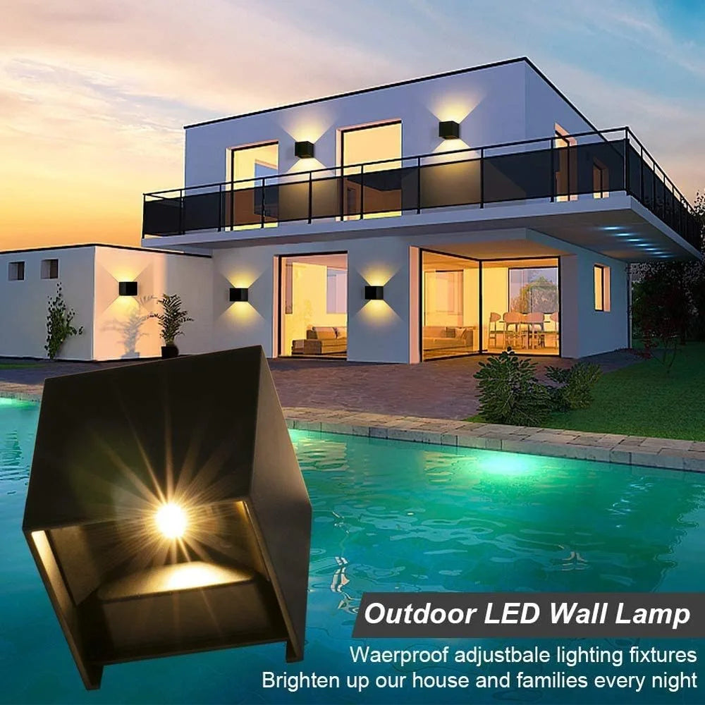 Modern LED Outdoor Wall Sconce for Garden and Patio Lighting