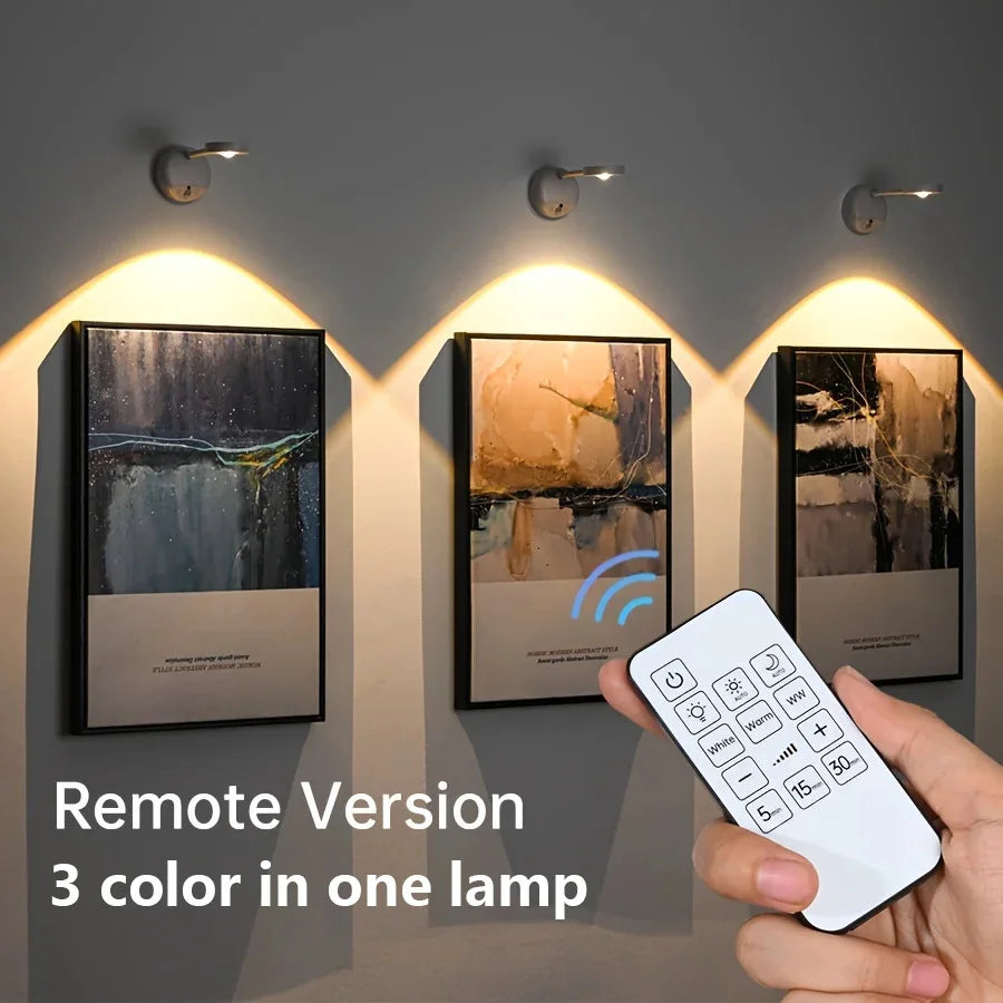 Wireless Motion Sensor Wall Light for Art and Gallery Display