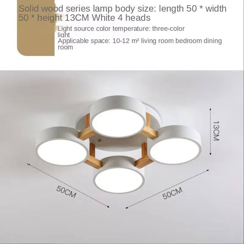 Modern Wooden LED Ceiling Chandelier for Dining Rooms and Contemporary Living Spaces
