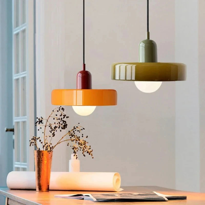 Bauhaus Glass Pendant Chandelier for Stylish Dining Rooms and Cafes