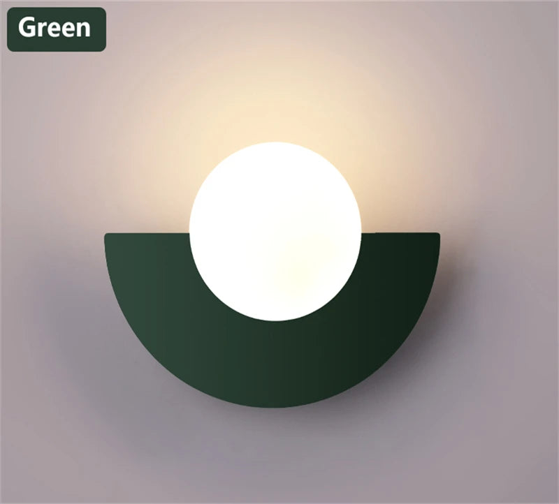 Modern Round Wall Sconce for Bedroom and Hallway Lighting