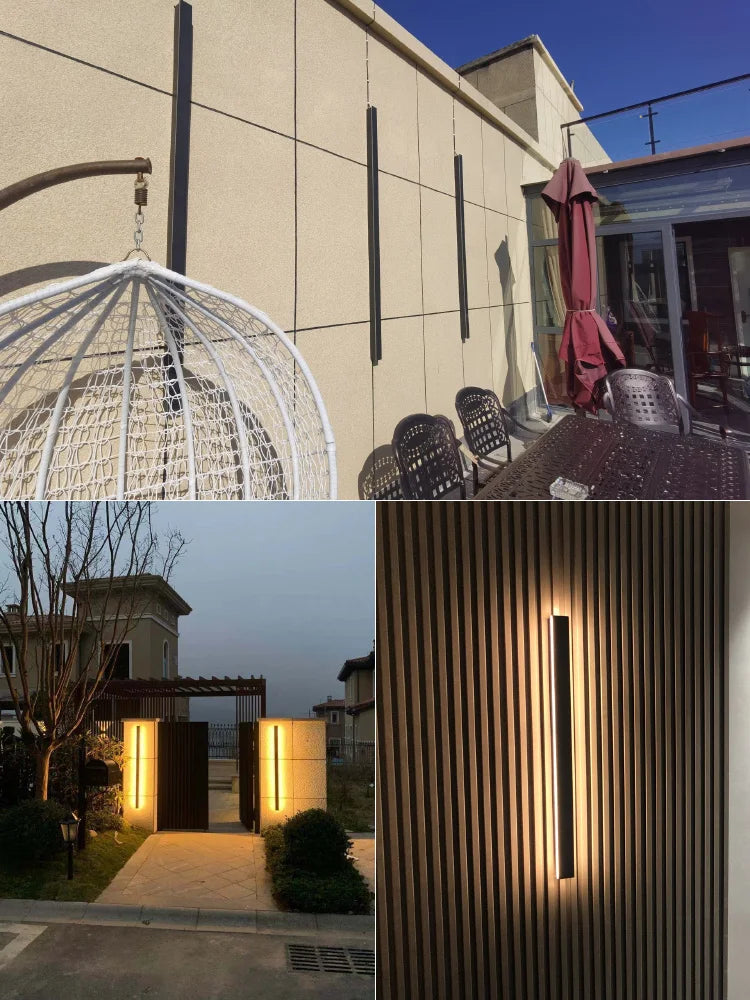 Minimalist Long Strip LED Wall Light for Modern Outdoor Spaces
