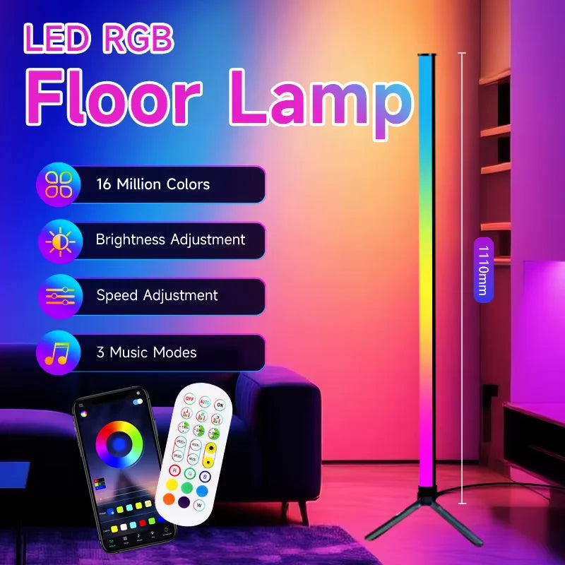 Modern Dimmable LED Floor Lamp with USB for Living Room and Bedroom