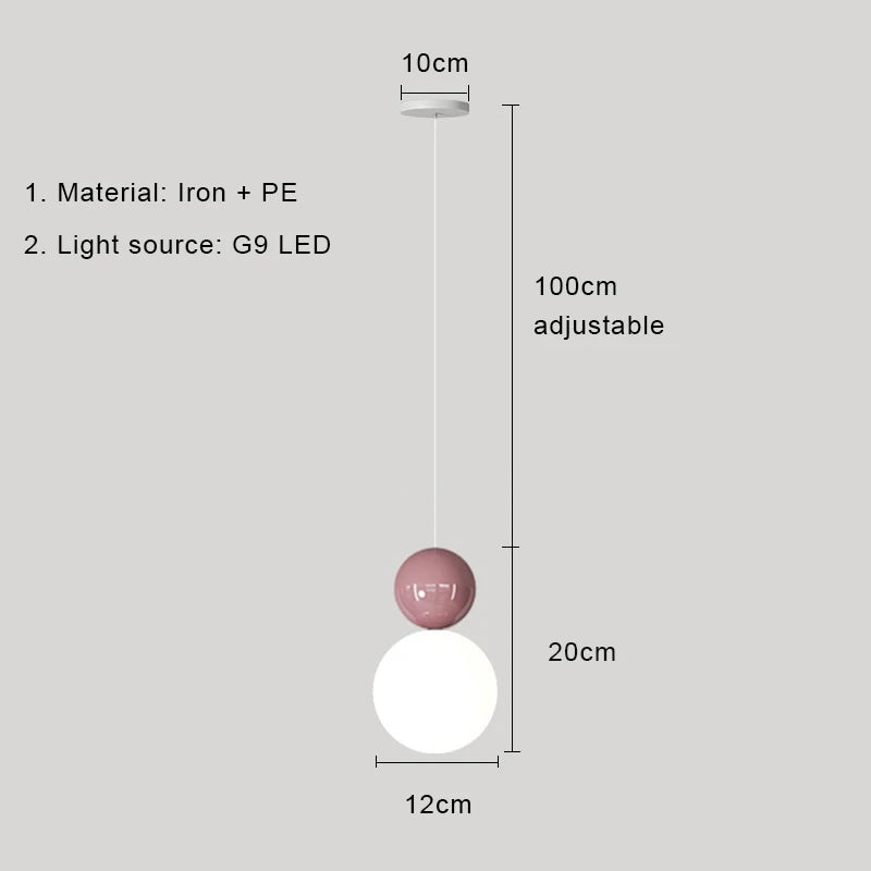 Nordic Cream Pendant Light for Modern Bedroom and Living Room Decor