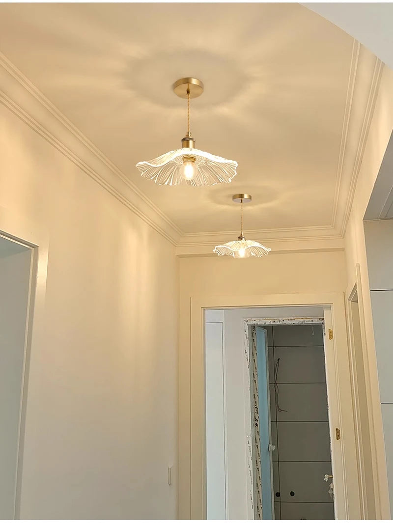 Vintage Floral Glass Pendant Light for Elegant Dining Rooms and Cafes