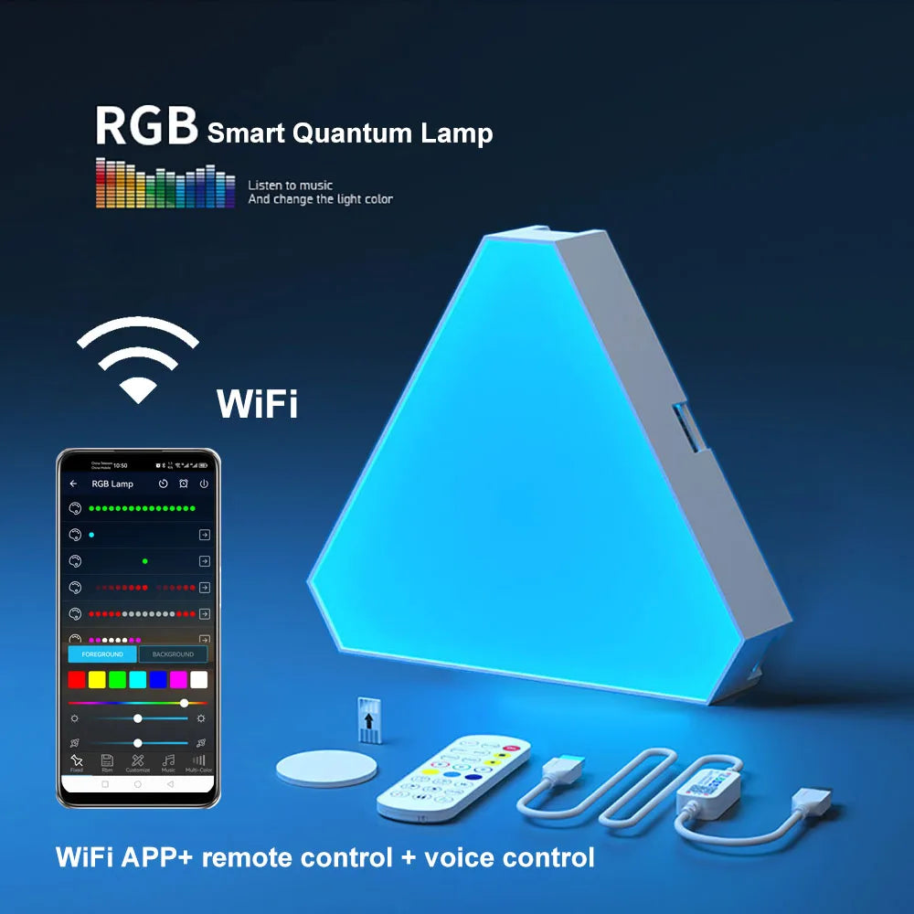 Geometric Smart RGB Wall Light for Modern Office and Bedroom Decor