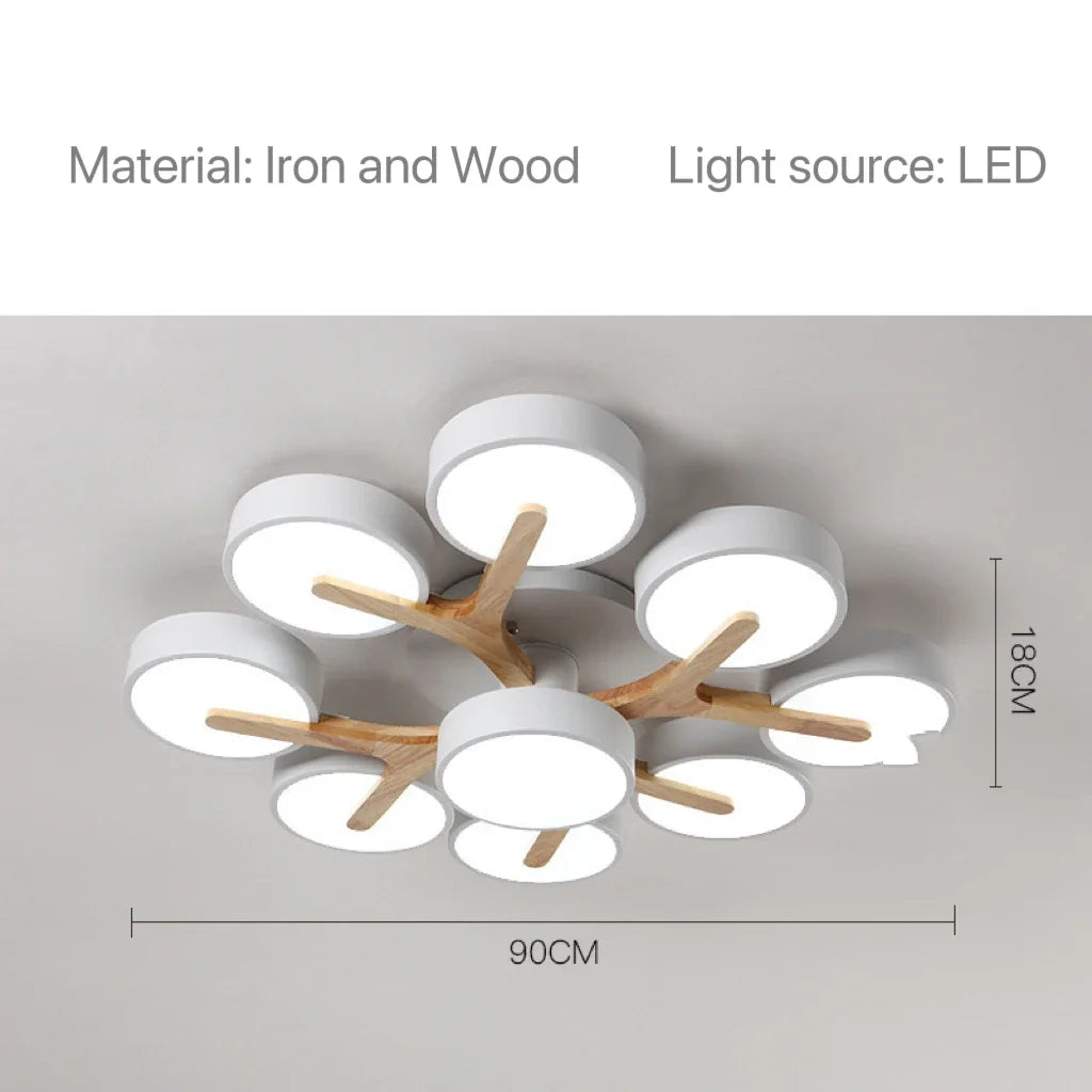 Modern Nordic Wood Pendant Light for Kitchens and Living Spaces