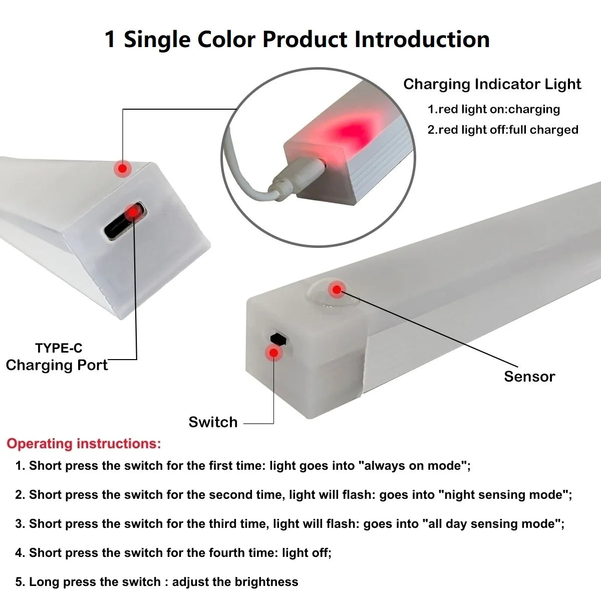 Wireless Motion Sensor LED Strip Light for Kitchen Cabinets and Closets