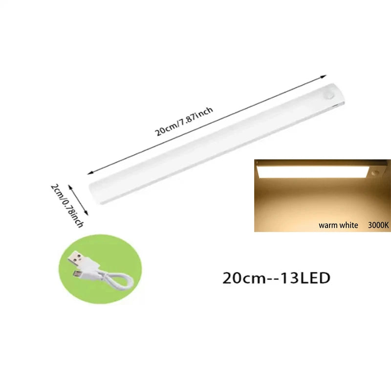 Dimmable Motion Sensor LED Under Cabinet Light for Closets and Hallways