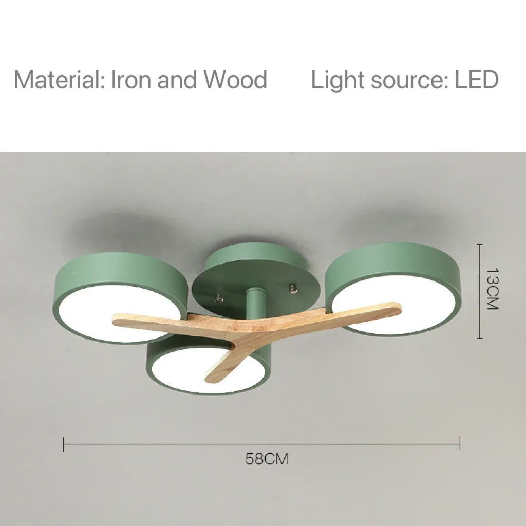 Modern Nordic Wood Pendant Light for Kitchens and Living Spaces