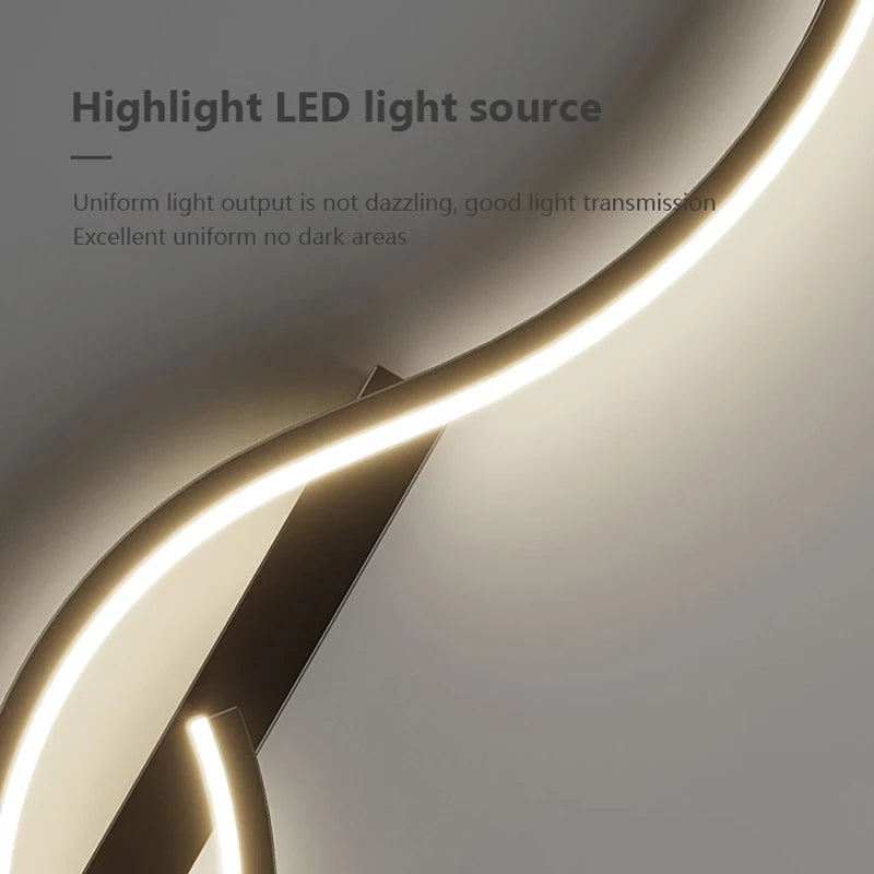Modern Minimalist LED Strip Wall Sconce for Bedroom and Living Room
