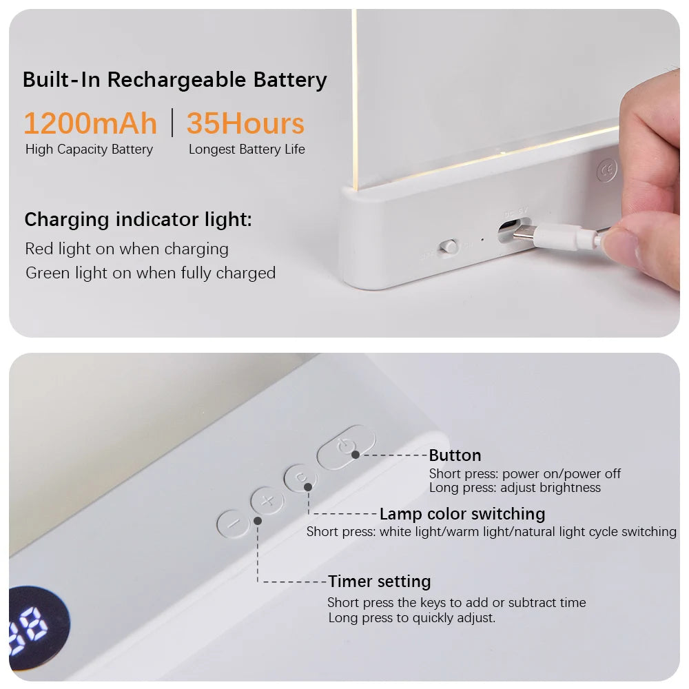 Portable LED Reading Light for Bedside and Travel Comfort
