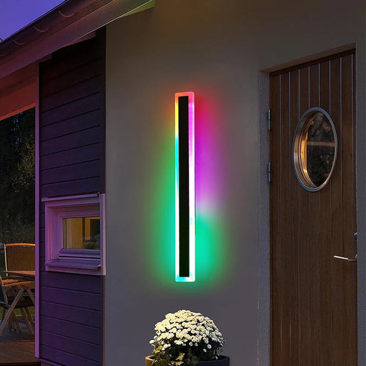 Modern RGB LED Wall Light with Remote Control for Indoor and Outdoor