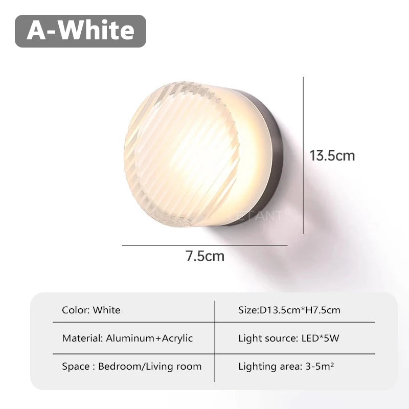 Modern LED Wall Sconce with Amber Glass for Elegant Living Spaces