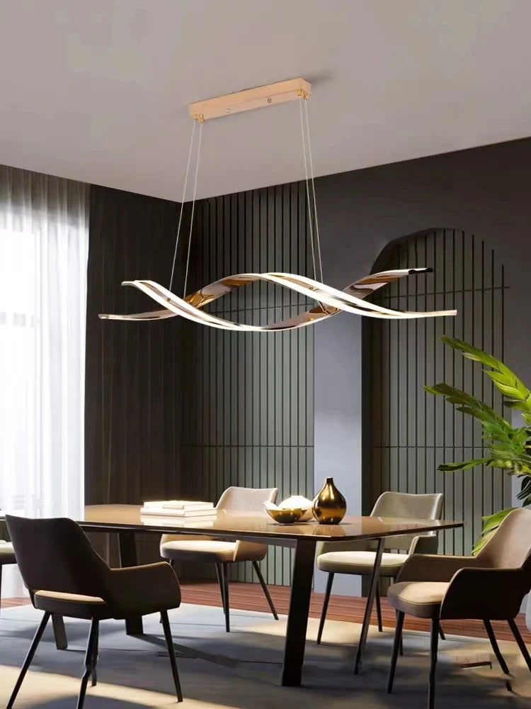 Modern Geometric LED Chandelier for Dining Rooms and Kitchen Lighting