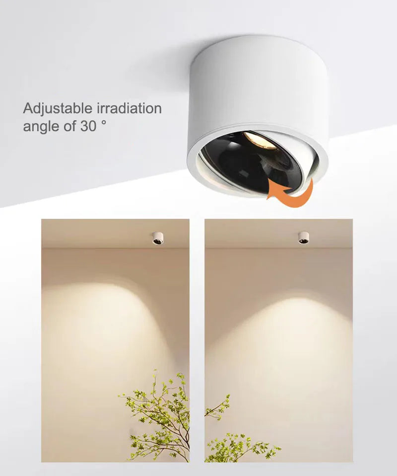 Adjustable Surface Mounted LED Spotlight for Modern Home and Office Lighting