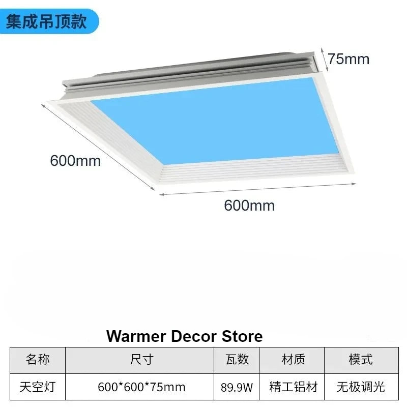 Sky View LED Ceiling Panel for Natural Lighting in Children's Rooms