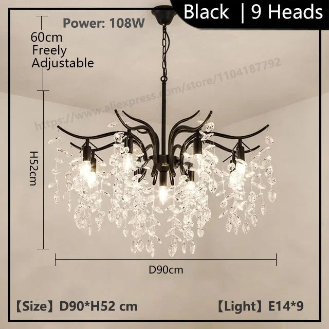 Luxury Crystal Chandelier for Elegant Living Rooms and Dining Spaces