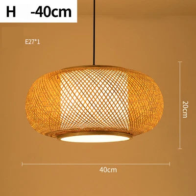 Handmade Rattan Bamboo Pendant Light for Rustic Cafes and Restaurants