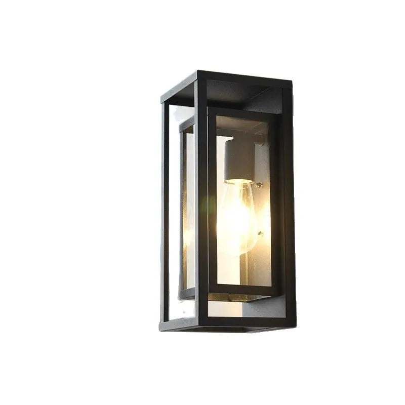 Industrial Glass Wall Lamp for Modern Outdoor Spaces and Patios