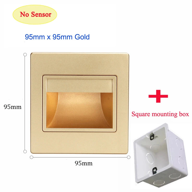 Modern LED Recessed Step Light for Staircases and Hotel Hallways