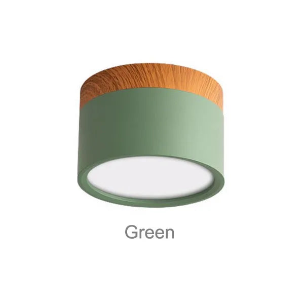 Modern Nordic Wood LED Surface Mounted Spotlight for Stylish Interiors