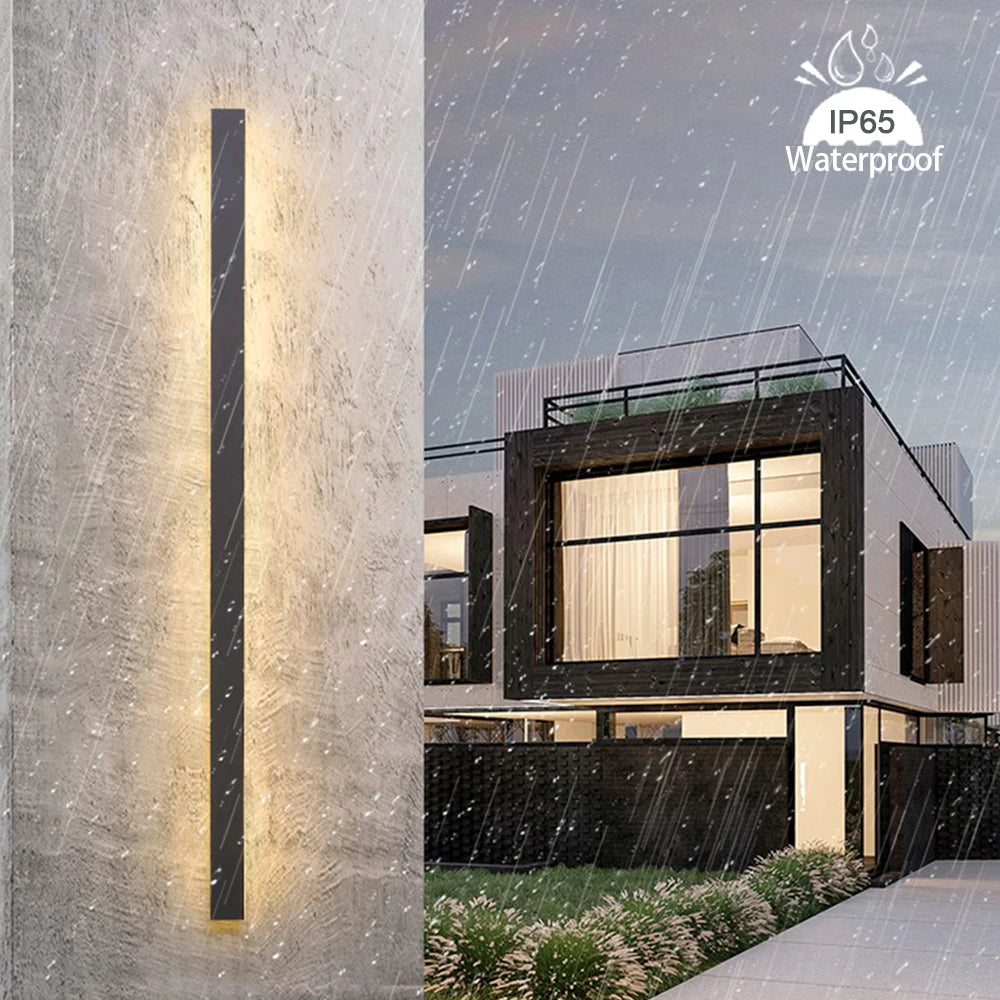 Modern LED Outdoor Wall Sconce with Motion Sensor for Garden and Patio