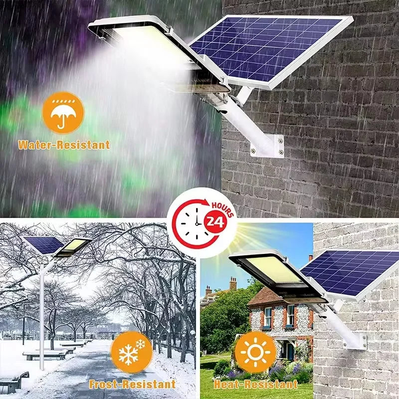 Modern Solar LED Street Light for Gardens Garages and Outdoor Patios