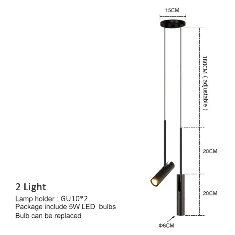 Minimalist LED Pendant Light for Modern Dining Rooms and Kitchen Interiors