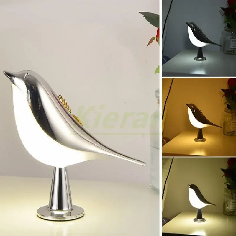 Modern Nordic Bird LED Desk Lamp for Bedside and Study Lighting