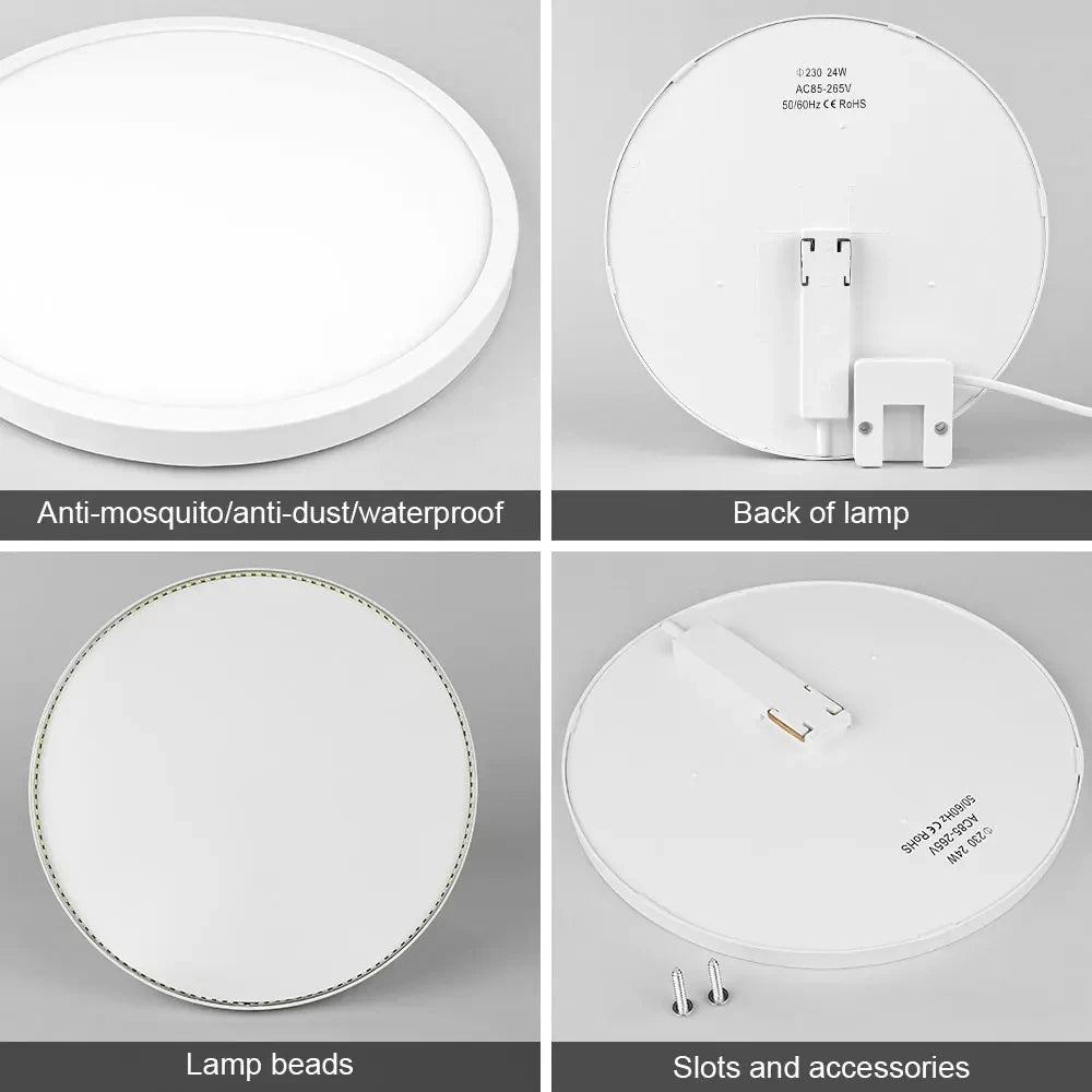 Modern LED Flush Mount Ceiling Light for Kitchens and Hallways