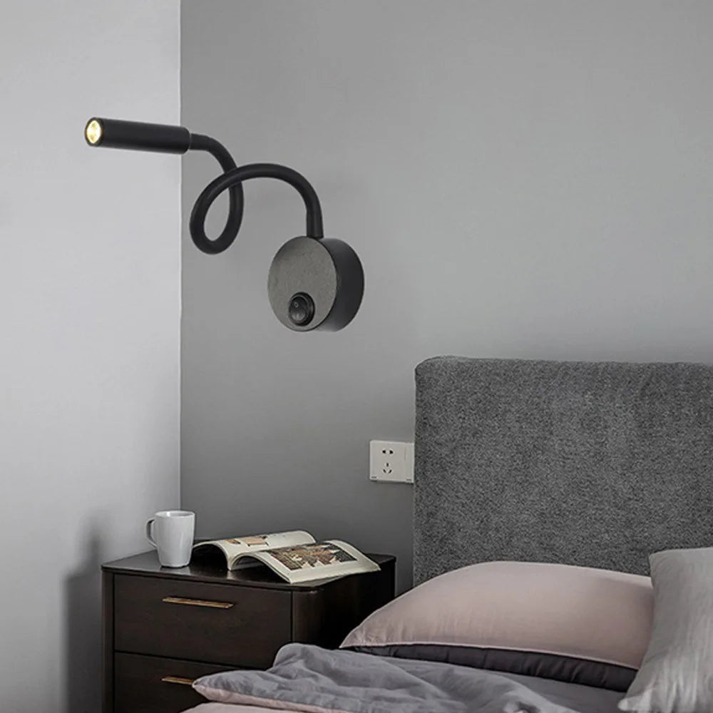 Flexible LED Gooseneck Wall Lamp for Hotel Reading and Bedside Lighting