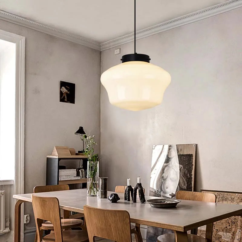Nordic Glass Pendant Light for Modern Studios and Coffee Bars
