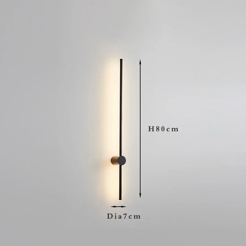 Nordic Minimalist Linear Wall Light for Modern Hotel and Living Spaces