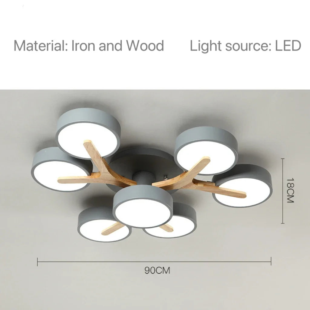 Modern Nordic Wood Pendant Light for Kitchens and Living Spaces
