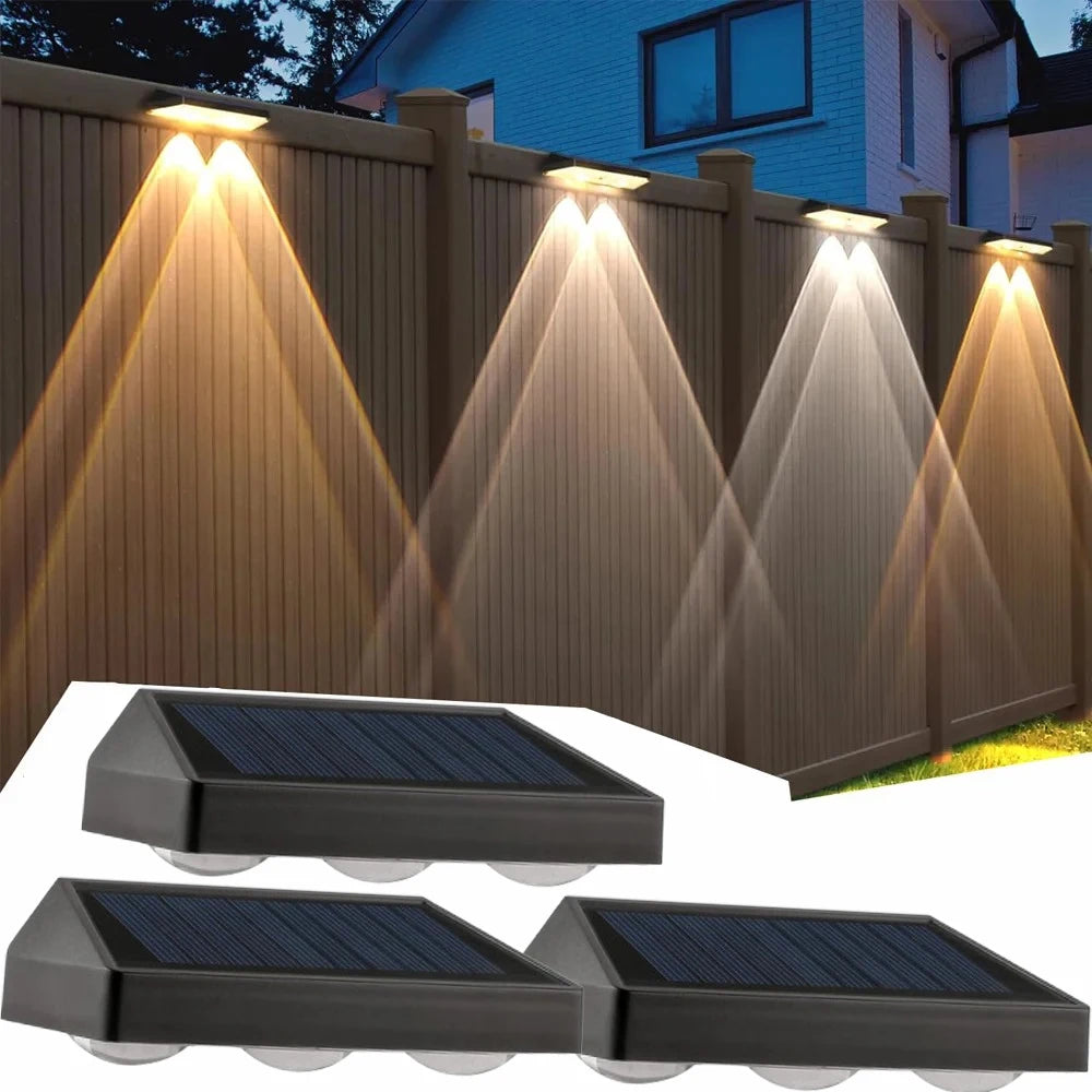 Solar LED Landscape Wall Light for Garden Pathways and Outdoor Decks