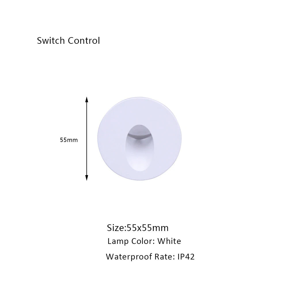 Modern Recessed LED Stair Light with Motion Sensor for Indoor and Outdoor Steps