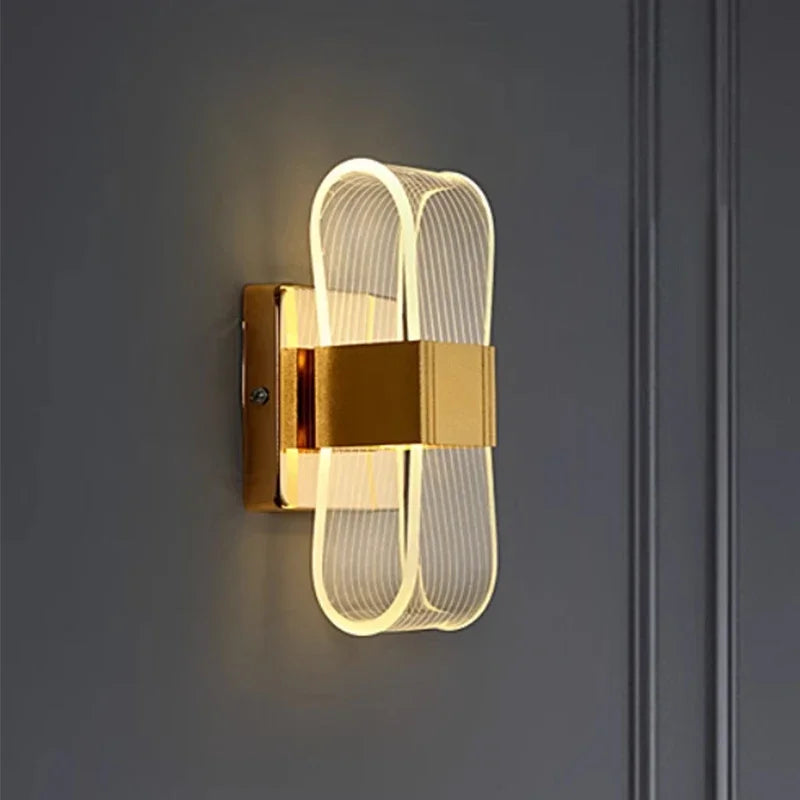 Nordic Aluminum LED Wall Light for Modern Living Room and Bedroom