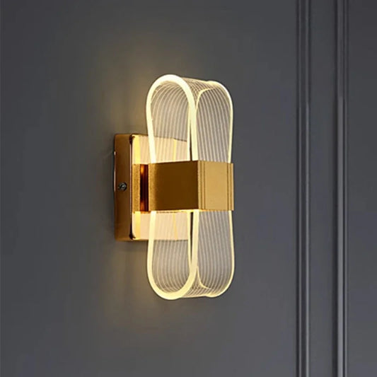 Nordic Aluminum LED Wall Light for Modern Living Room and Bedroom