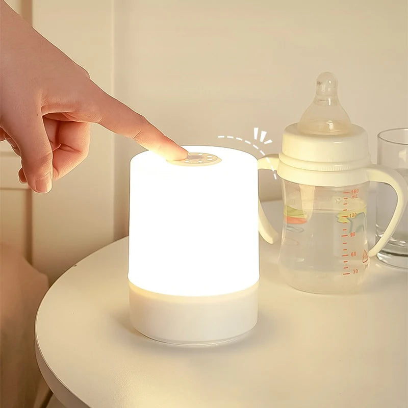 Dimmable LED Touch Table Lamp with Wireless Charging for Bedroom Reading