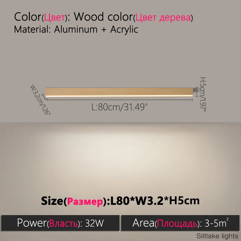 Minimalist LED Linear Ceiling Light for Modern Living Rooms and Offices