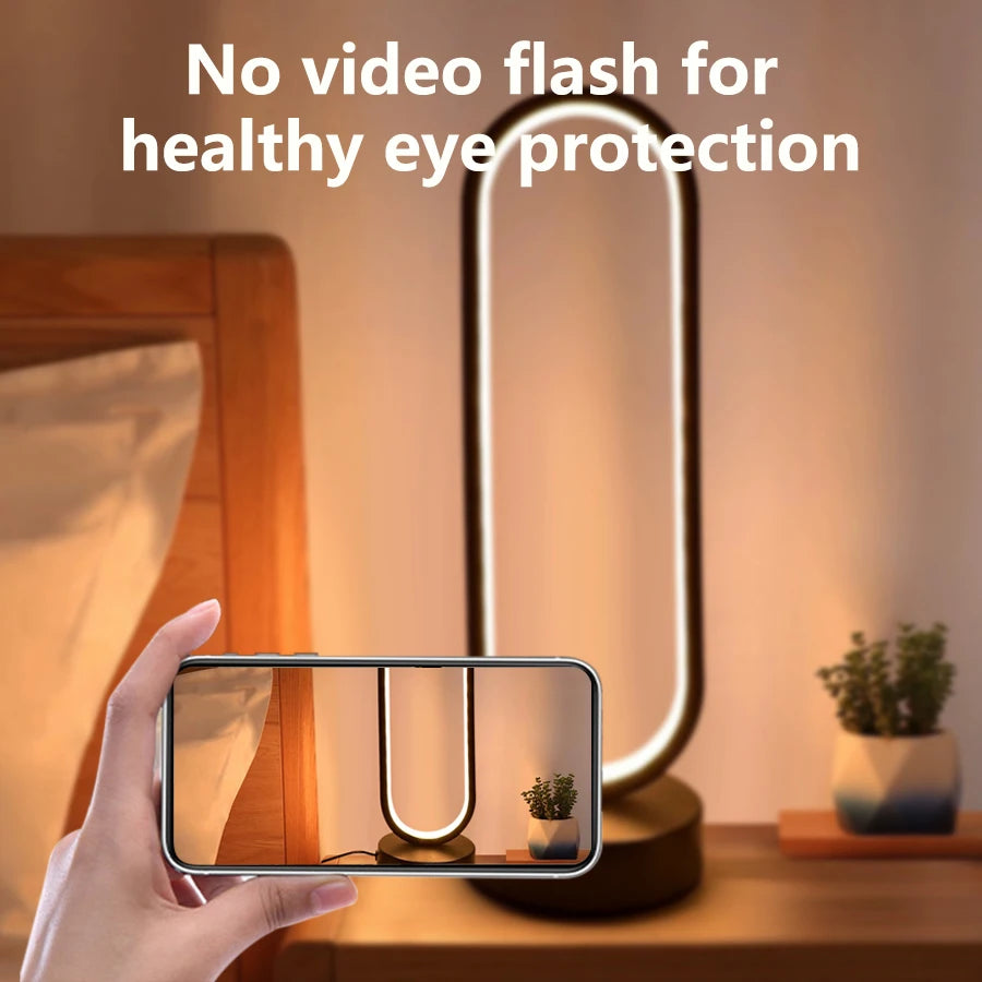 Modern LED Ring Table Lamp for Bedrooms and Living Room Decor